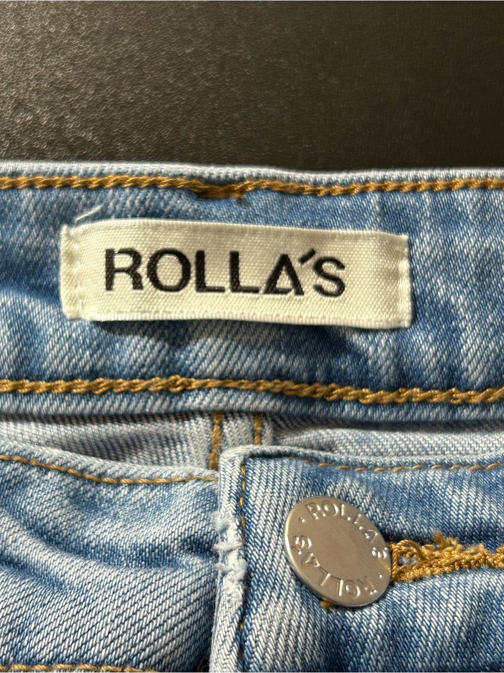 Rolla’s Sailor Jeans High Rise Wide Leg Light Wash Patch Pocket Size 25 Denim - Picture 3 of 7